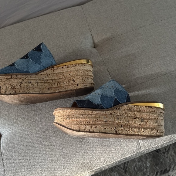 Chloe denim wedge sandals size 40 - Picture 3 of 5